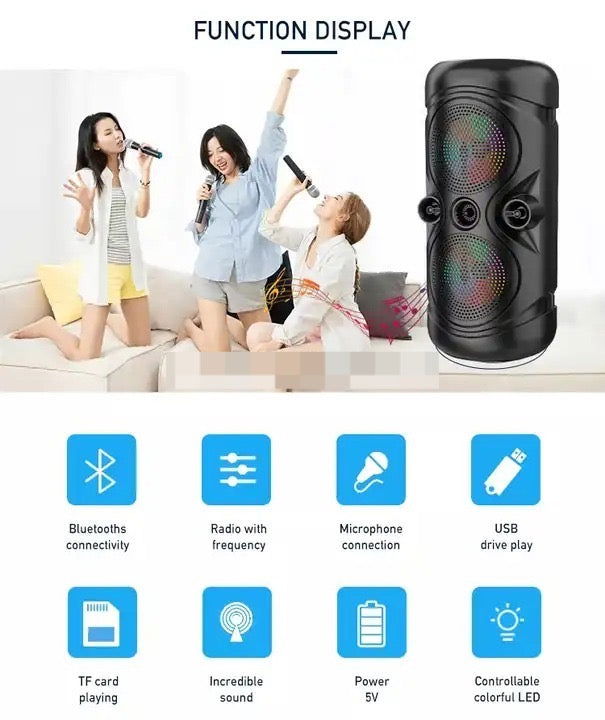 4 Inch Bluetooth Speaker with Lights and Ultra Sound - ObjectsUAE - 