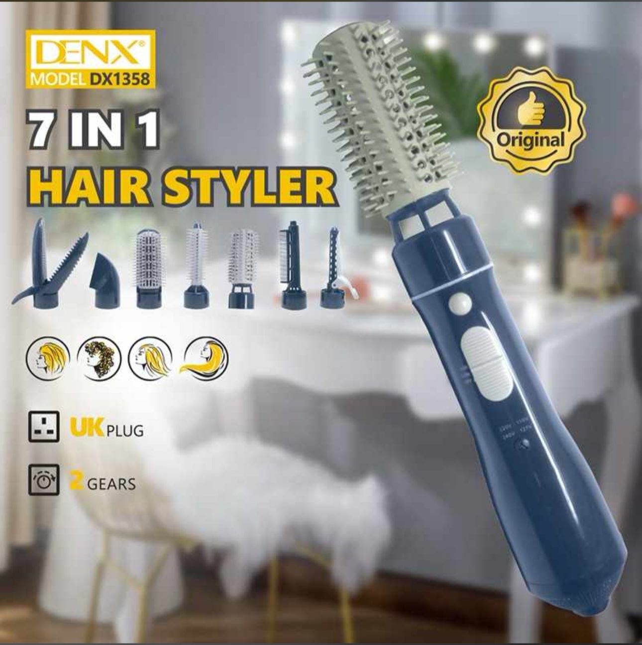 Denx 7-in-1 Hair Styler – Ultimate Versatility for Perfect Hair