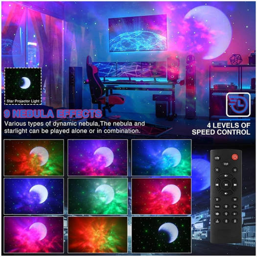Astronaut star projector nebula effects with Bluetooth speaker - ObjectsUAE - 