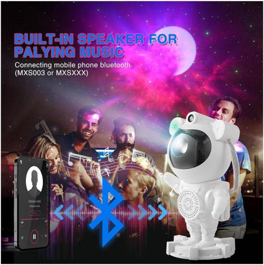 Astronaut star projector nebula effects with Bluetooth speaker - ObjectsUAE - 