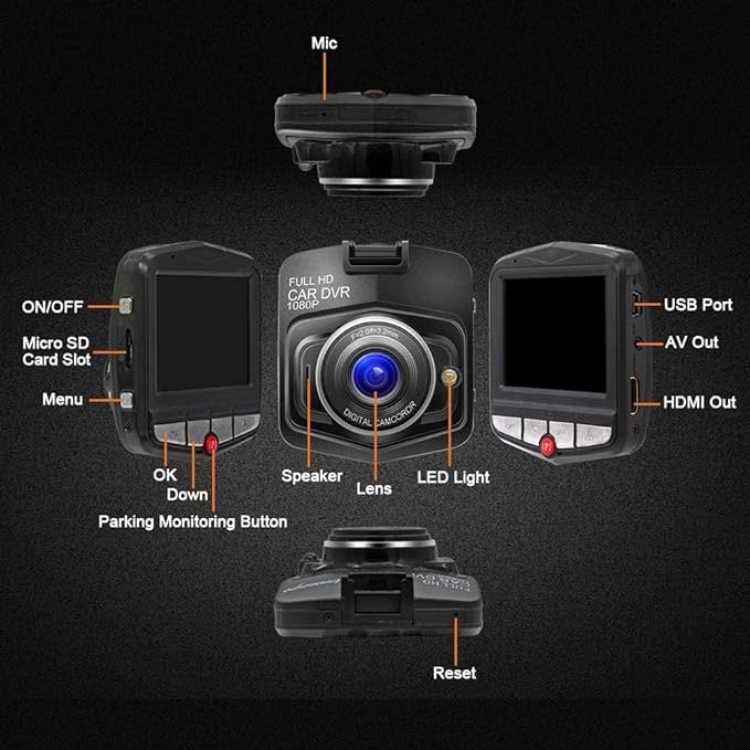 Car Dashcam with Night Vision Audio Recording - ObjectsUAE - 