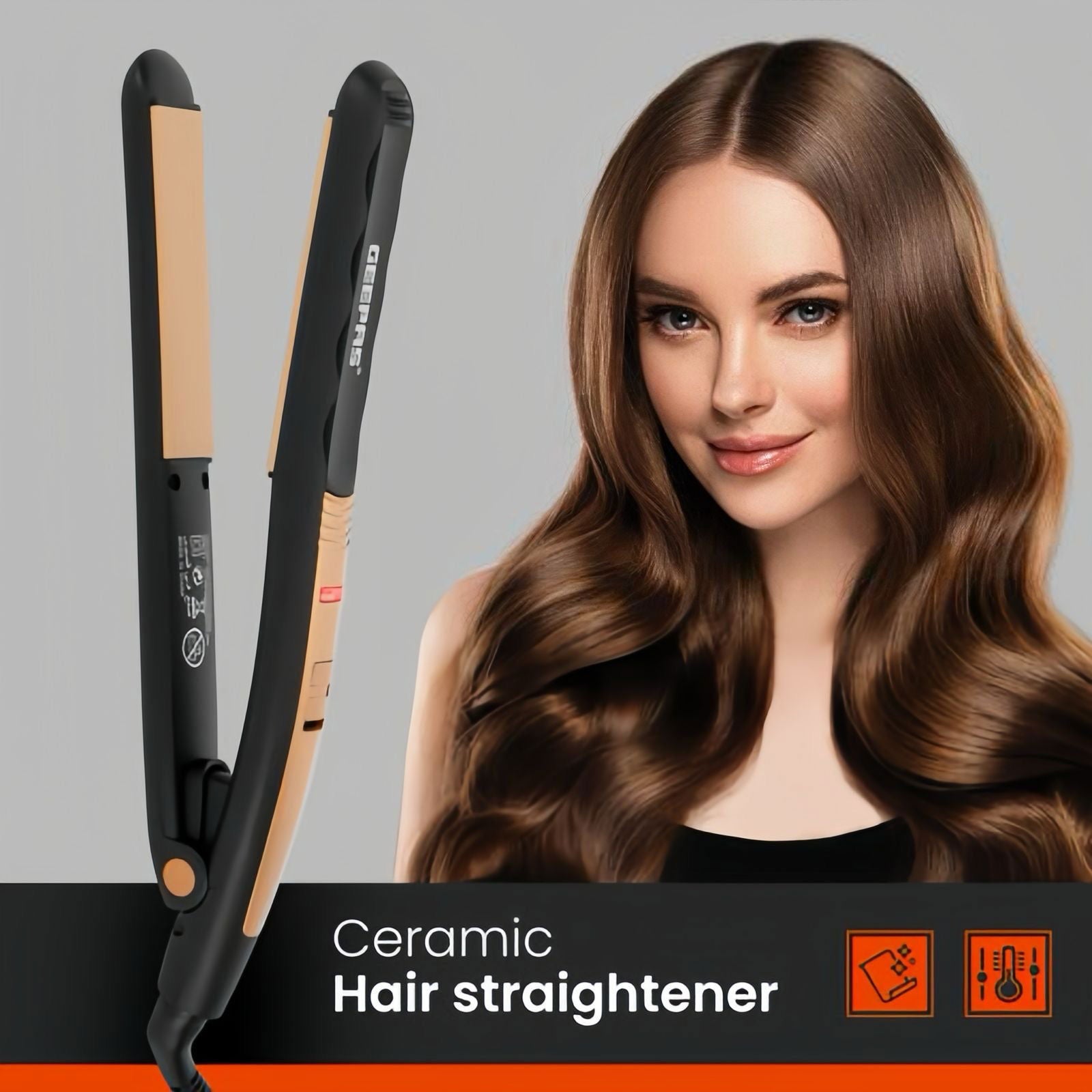 GEEPAS CERAMIC HAIR STRAIGHTNER - ObjectsUAE - 