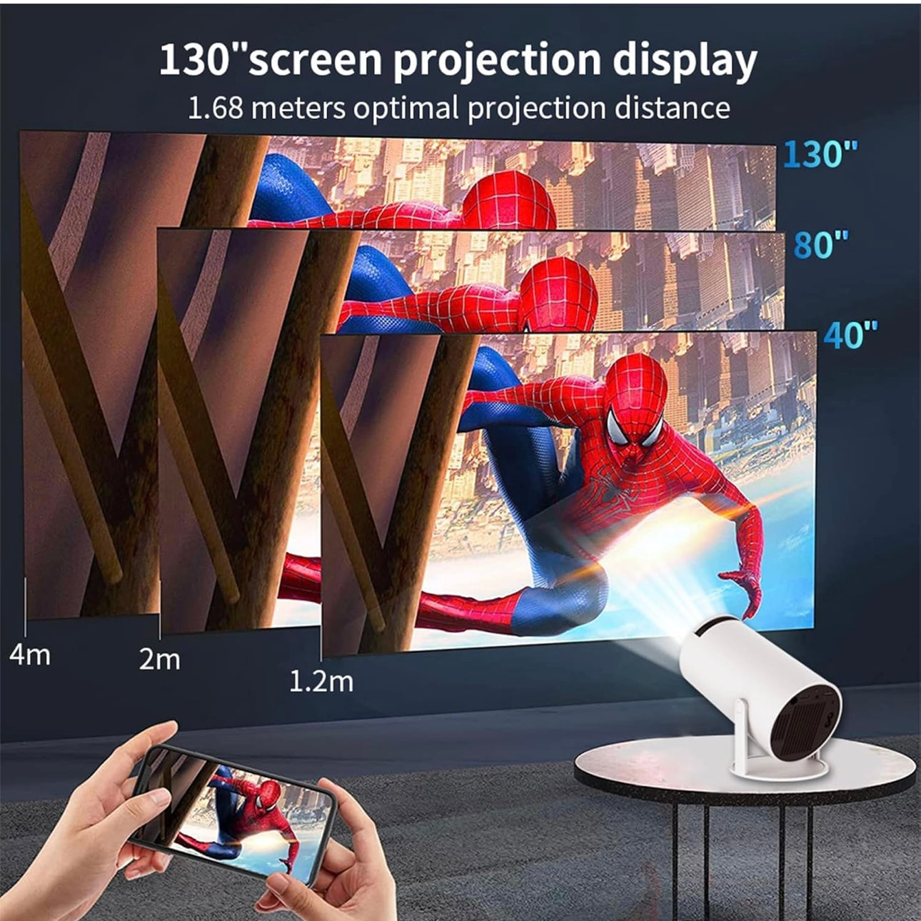 Portable Cinema Projector Big Screen