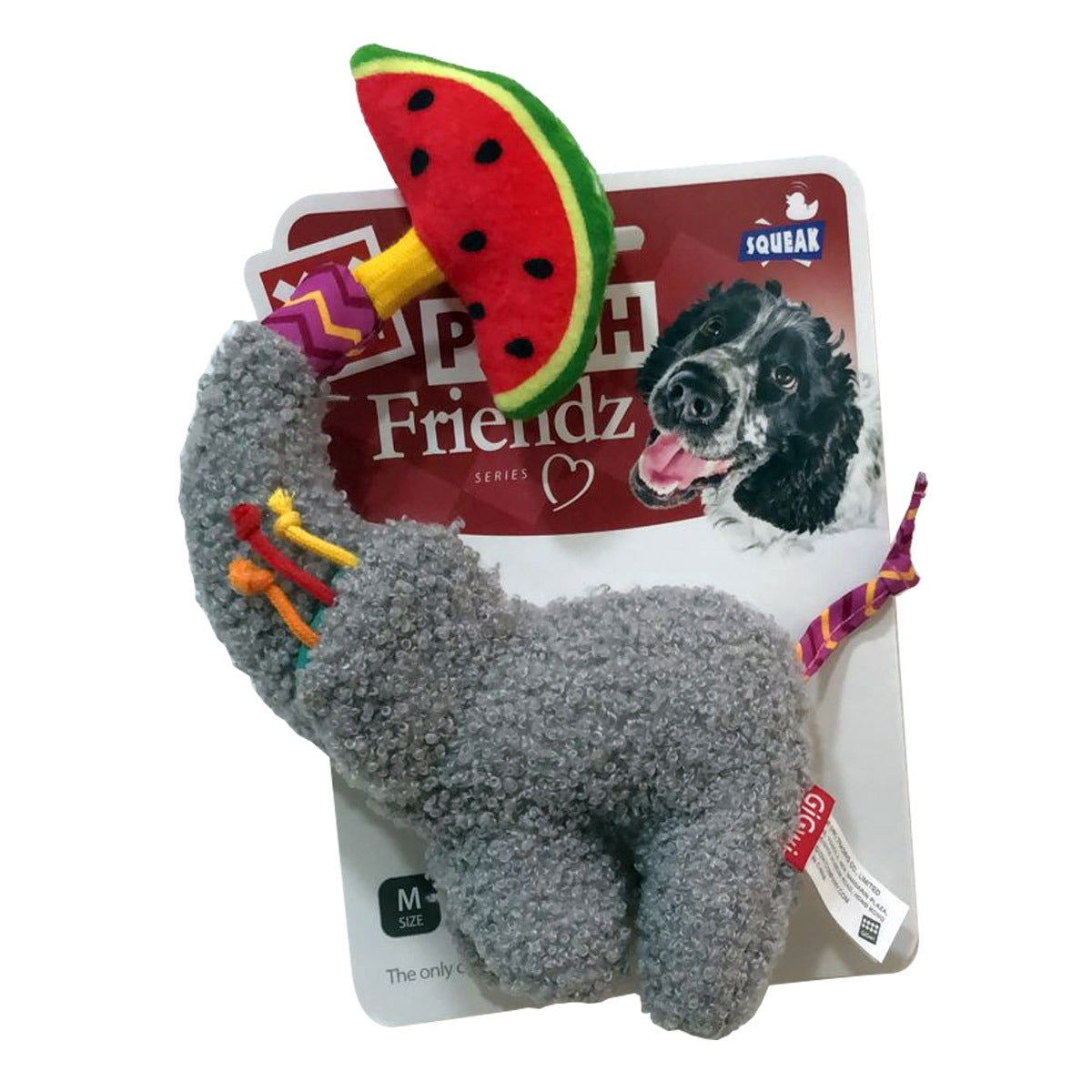 Plush Friendz Elephant with Squeaker and Crinkle S/M - ObjectsUAE - 