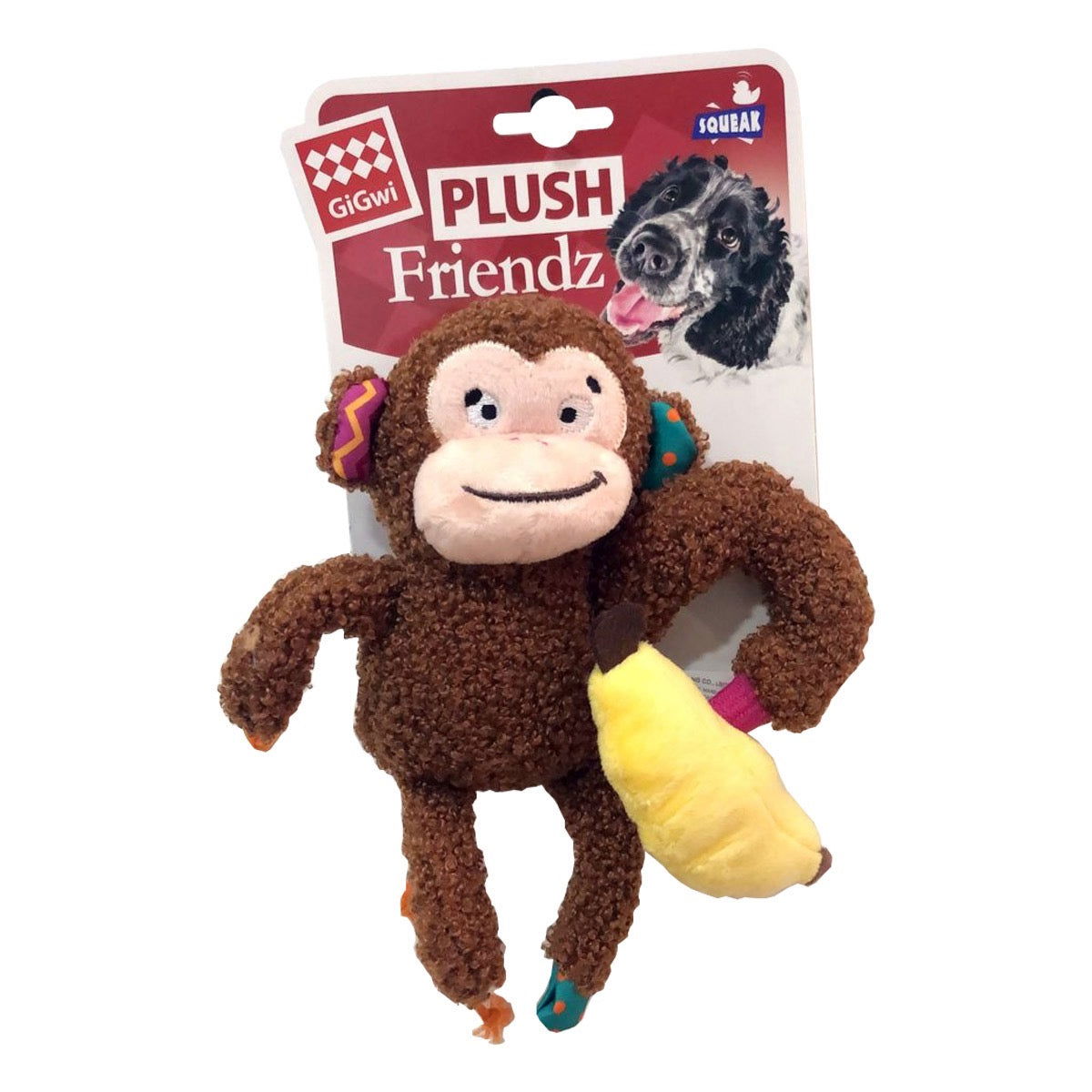 Plush Friendz Monkey with Squeaker and Crinkle S/M - ObjectsUAE - 