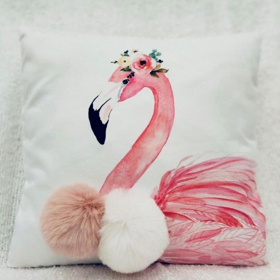 Peaceful Flamingo Cushion - ObjectsUAE - 