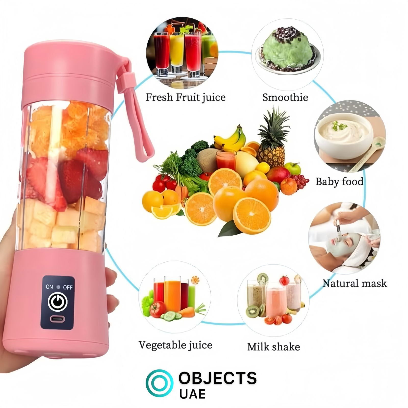 Portable Fruit Blender - ObjectsUAE - 