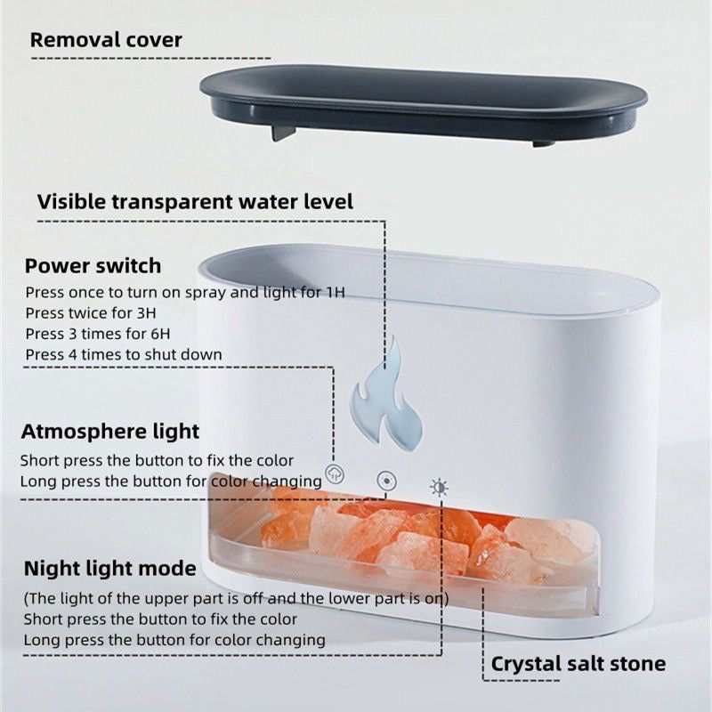 Salt Stone Flam Aroma Diffuser - ObjectsUAE - 
