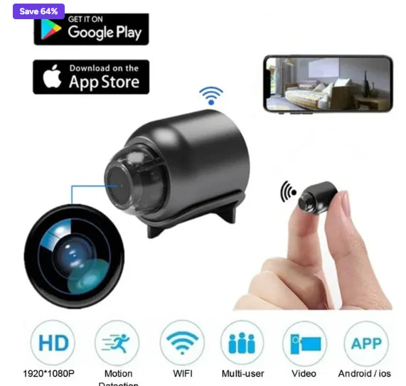 Mini Camera CCTV 4K Mini WiFi IP Camera Hidden Built-in BATTERY