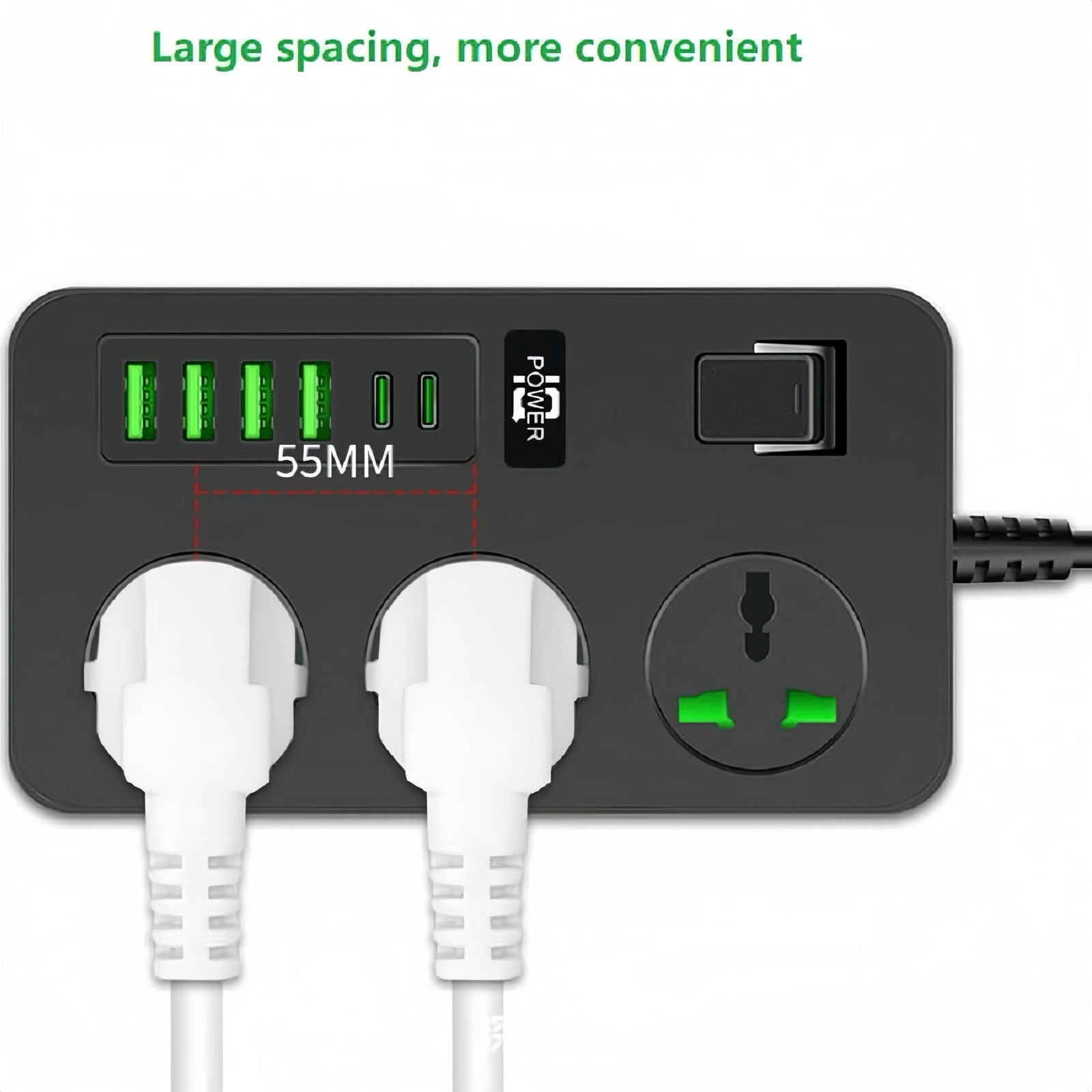 Smart socket power extension 4 USB 1 Type C - ObjectsUAE - 