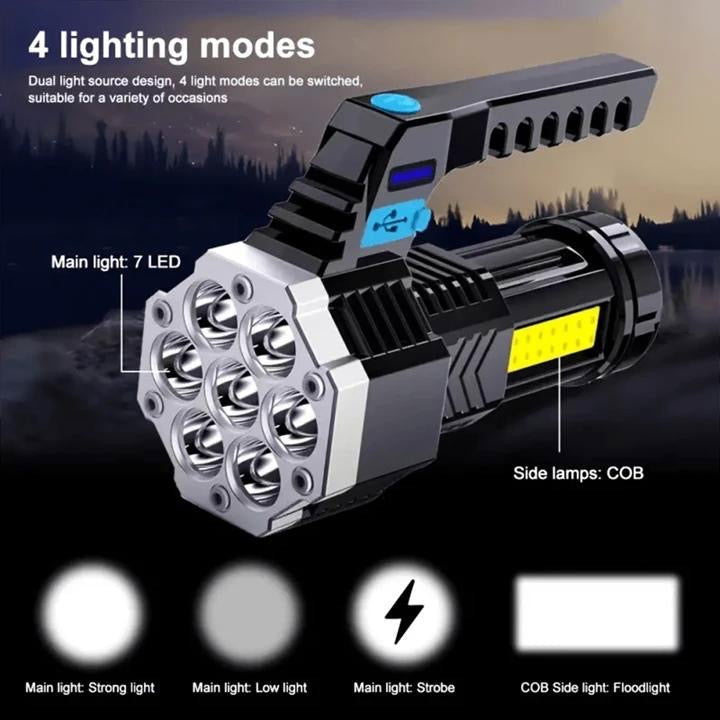 Super Bright Flashlight with 4 modes - ObjectsUAE - 