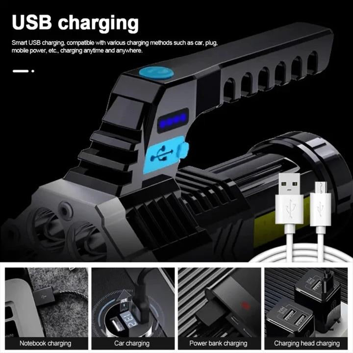 Super Bright Flashlight with 4 modes - ObjectsUAE - 