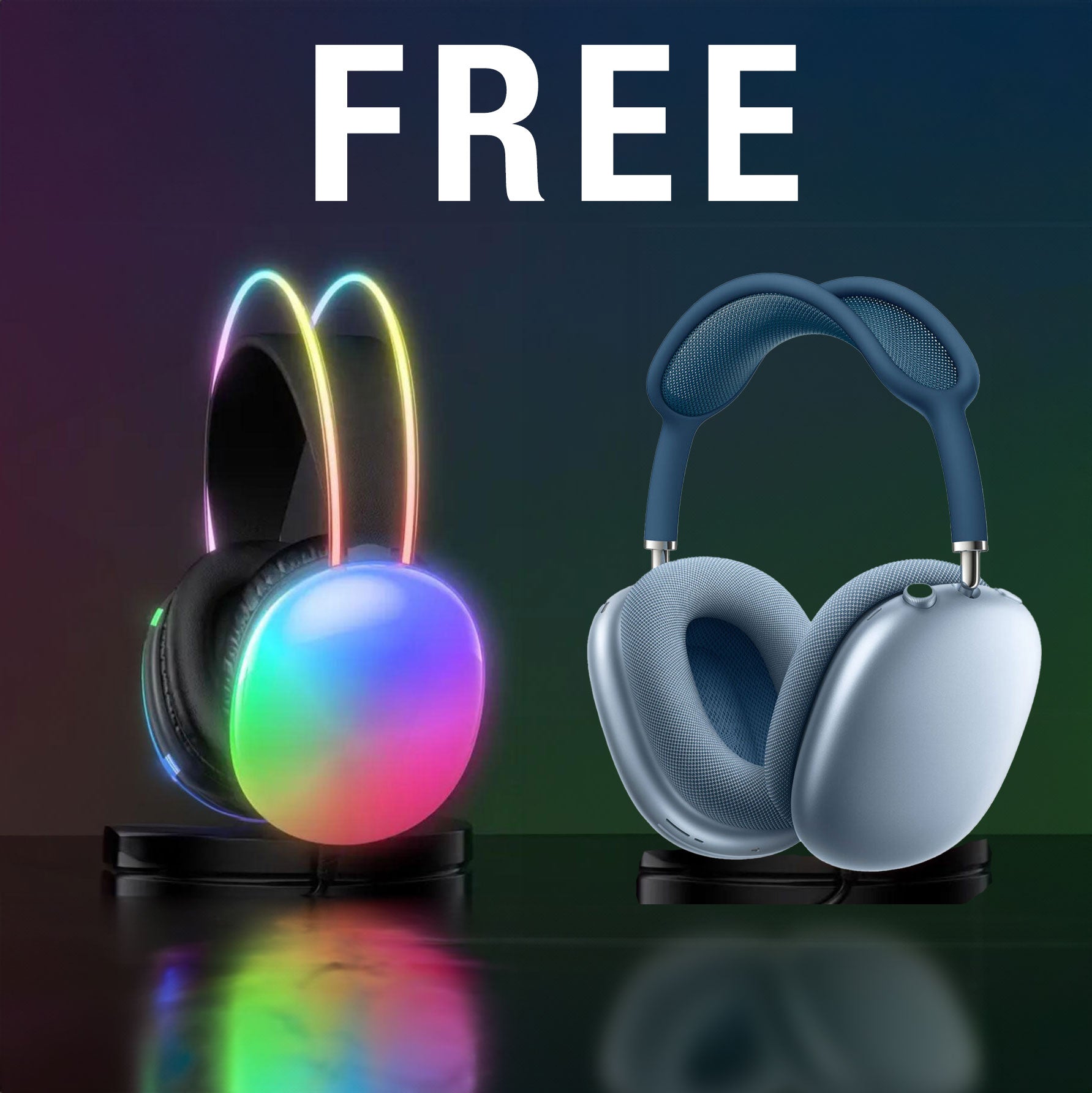 COMBO: RGB headphones + AirpodsMax Free