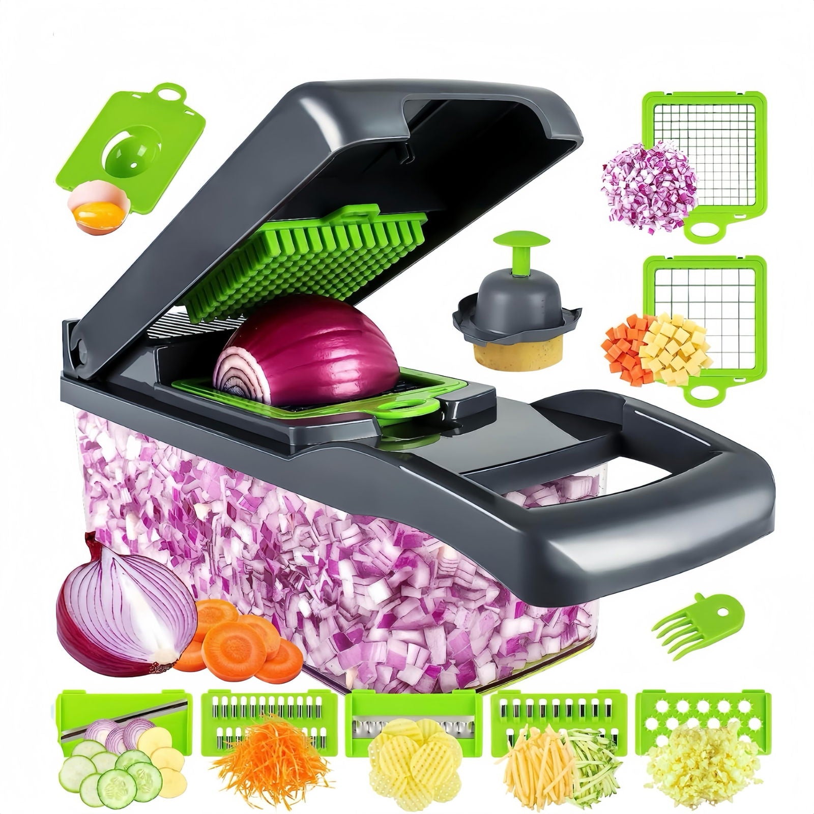 Vegetable Chopper with 10+ blades for all uses - ObjectsUAE - 