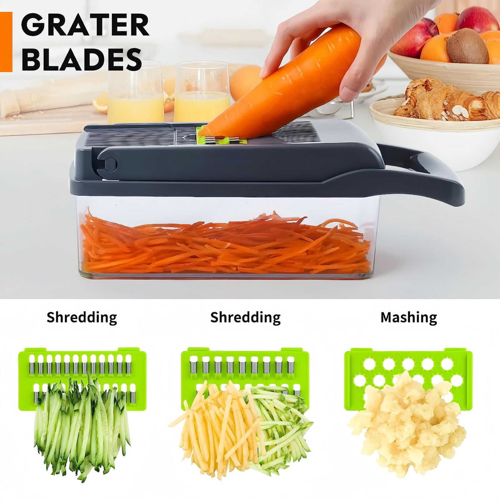 Vegetable Chopper with 10+ blades for all uses - ObjectsUAE - 