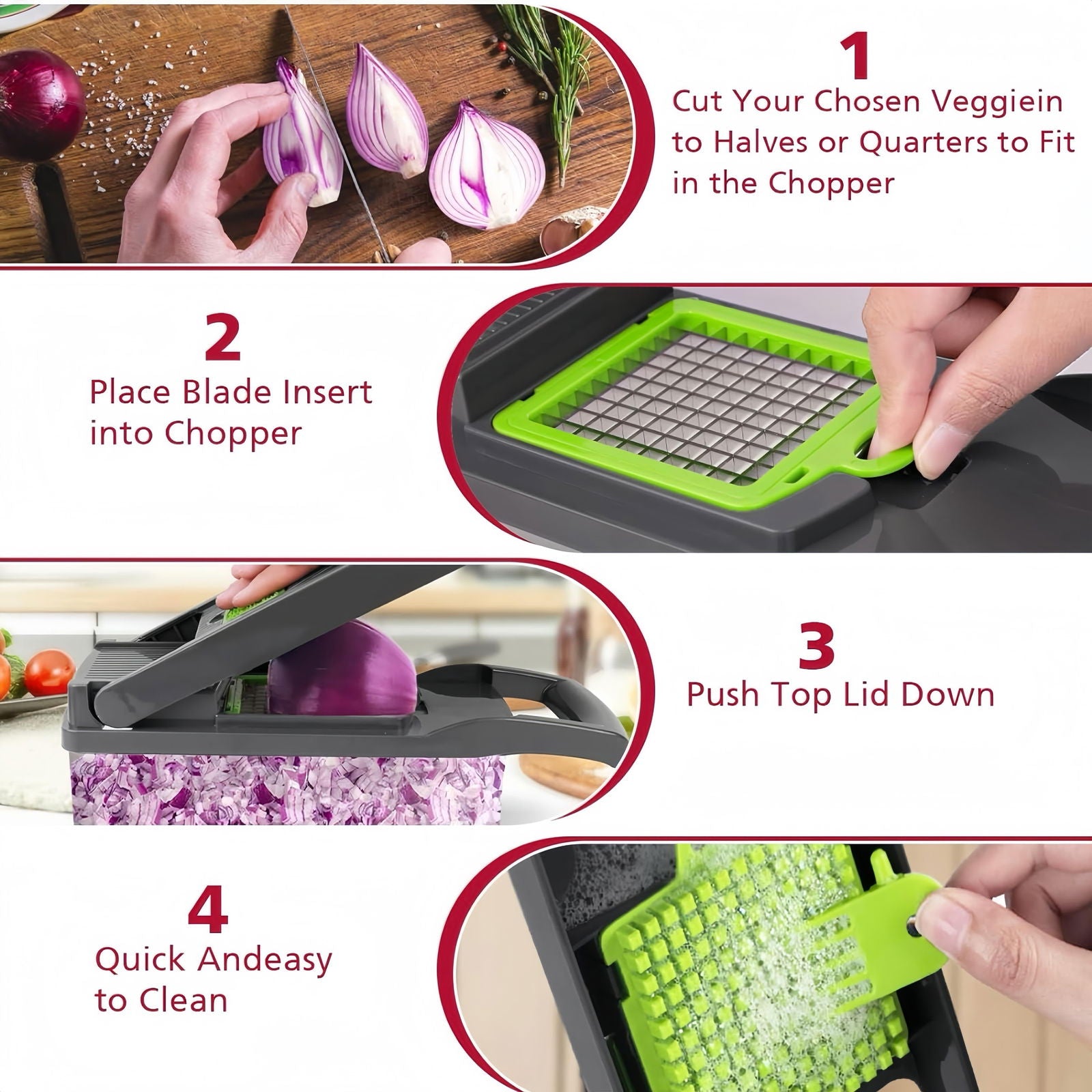 Vegetable Chopper with 10+ blades for all uses - ObjectsUAE - 